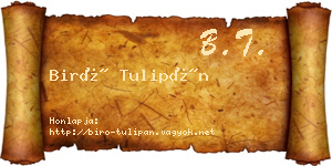 Biró Tulipán névjegykártya